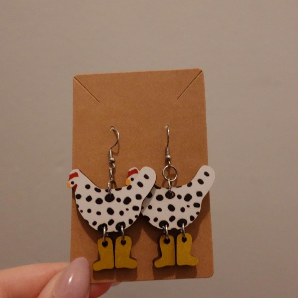 Chicken earrings